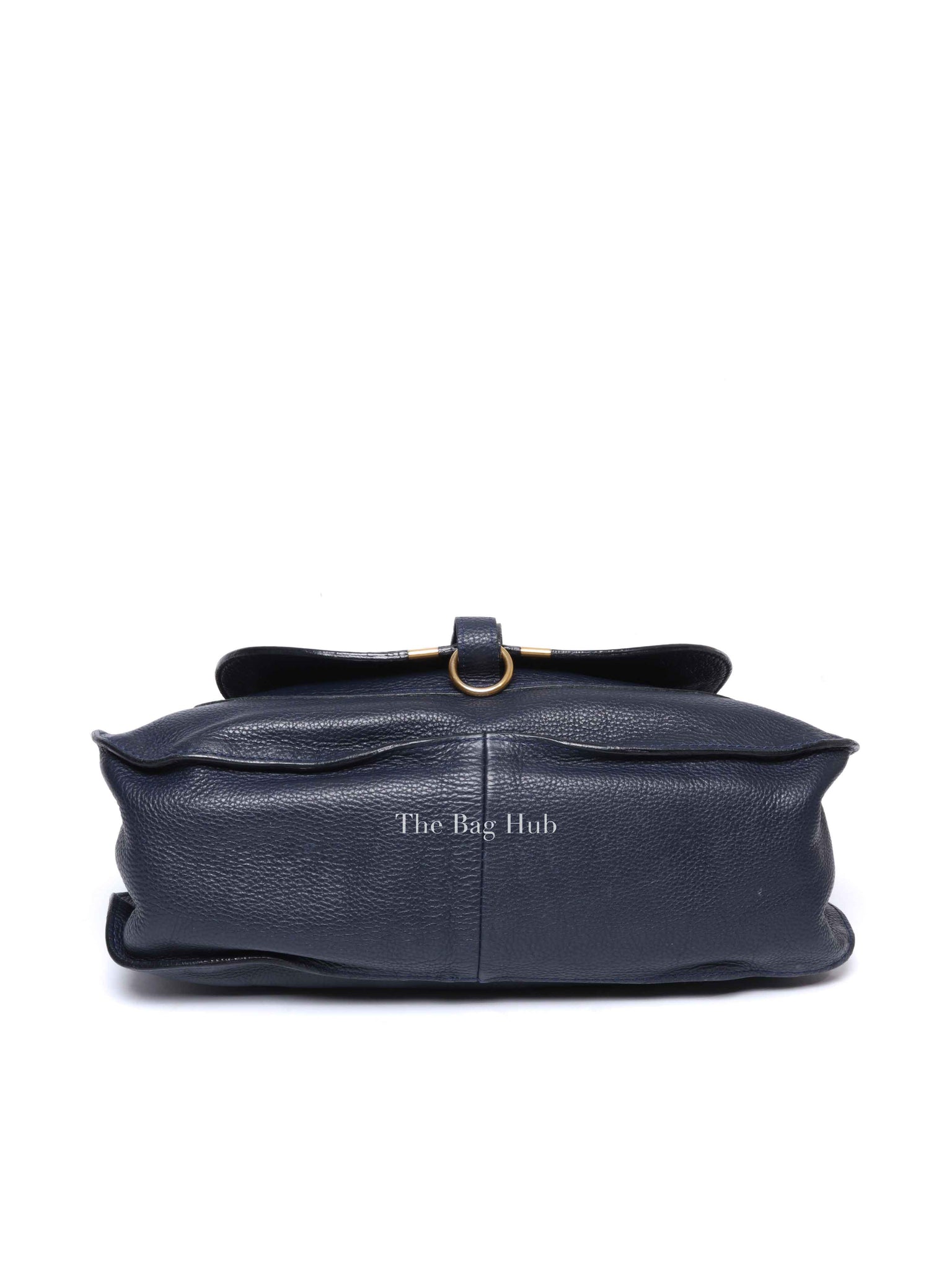 Chloe Navy Grained Leather Medium Marcie Bag