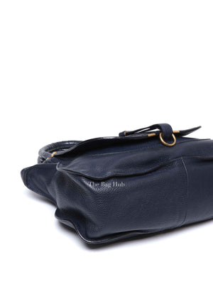 Chloe Navy Grained Leather Medium Marcie Bag