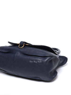 Chloe Navy Grained Leather Medium Marcie Bag