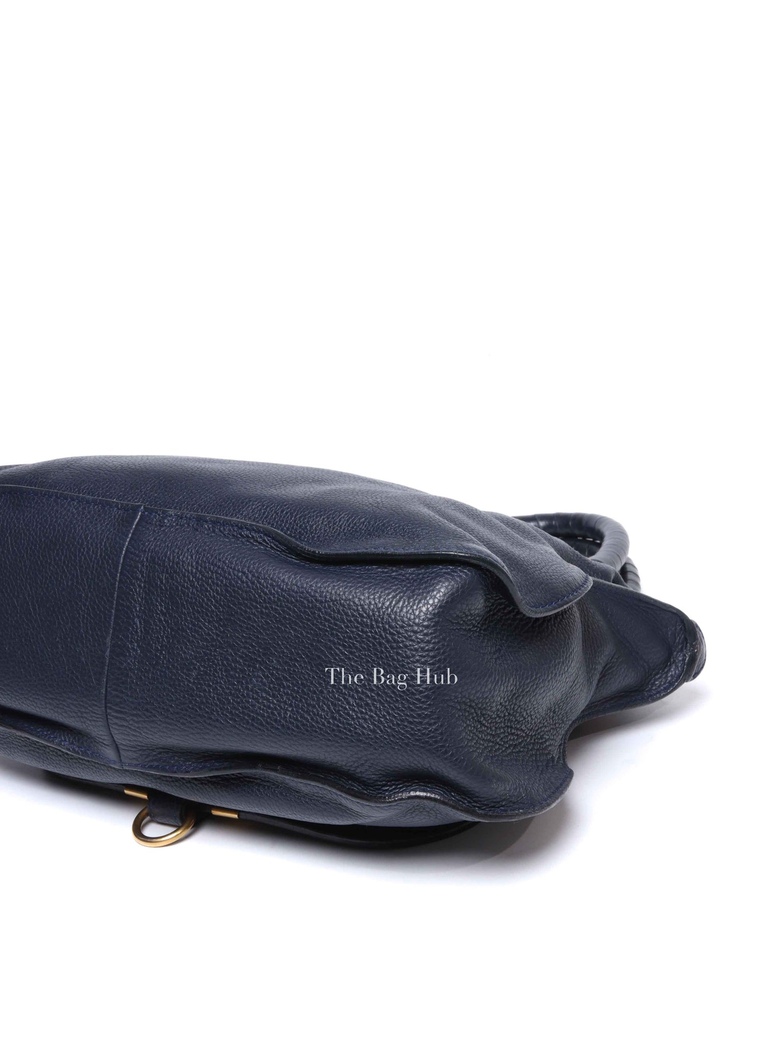 Chloe Navy Grained Leather Medium Marcie Bag