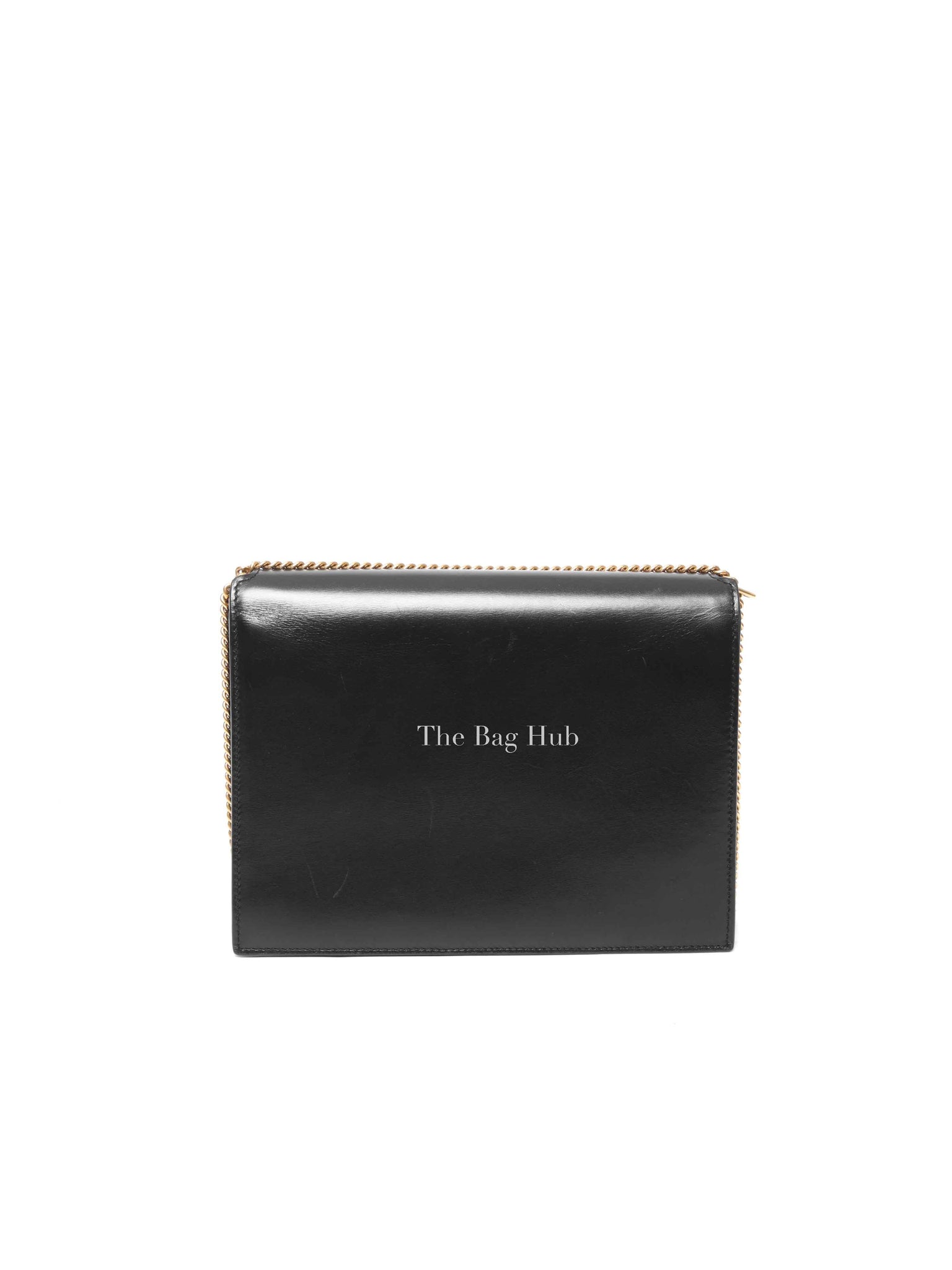Saint Laurent Black Smooth Calfskin Monogram Cassandra Medium Bag