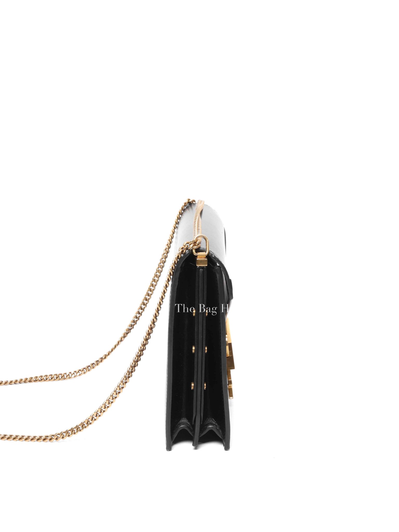 Saint Laurent Black Smooth Calfskin Monogram Cassandra Medium Bag