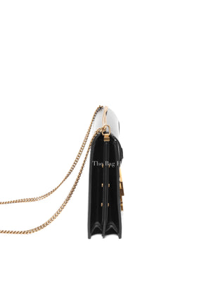 Saint Laurent Black Smooth Calfskin Monogram Cassandra Medium Bag