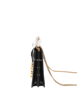 Saint Laurent Black Smooth Calfskin Monogram Cassandra Medium Bag