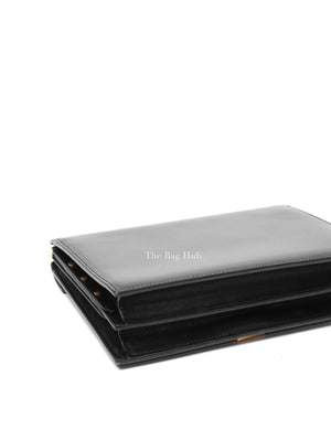 Saint Laurent Black Smooth Calfskin Monogram Cassandra Medium Bag