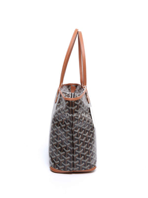 Goyard Black/Tan Goyardine Artois PM Bag