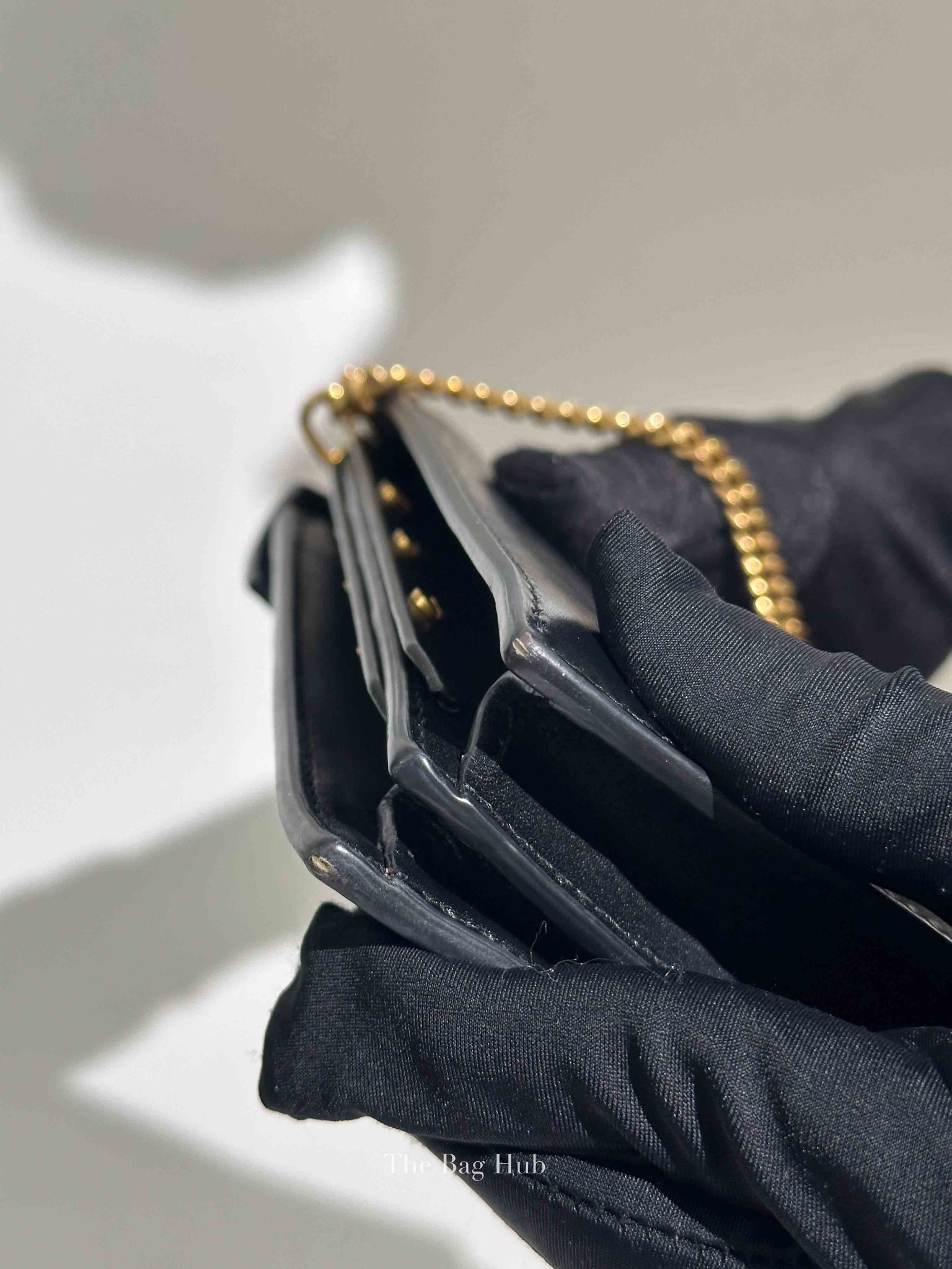 Saint Laurent Black Smooth Calfskin Monogram Cassandra Medium Bag