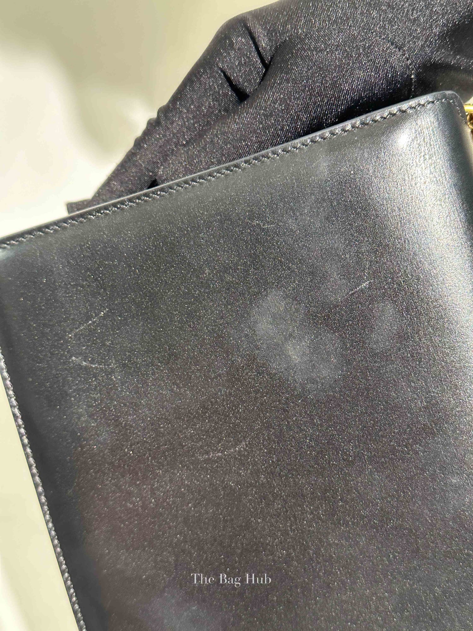 Saint Laurent Black Smooth Calfskin Monogram Cassandra Medium Bag