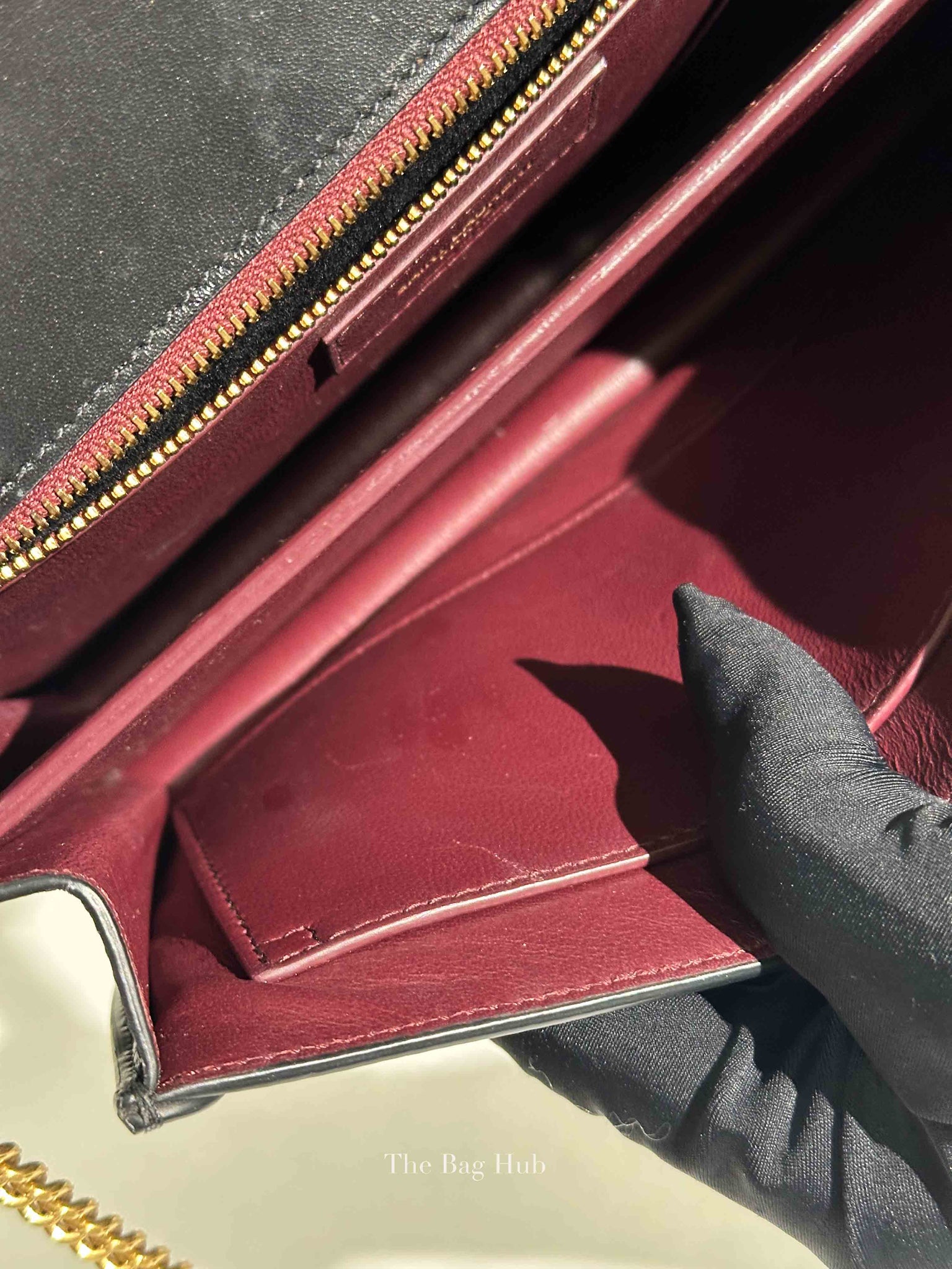 Saint Laurent Black Smooth Calfskin Monogram Cassandra Medium Bag