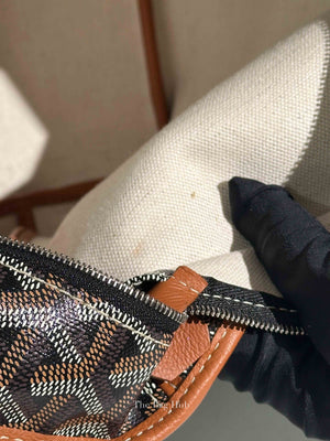 Goyard Black/Tan Goyardine Artois PM Bag