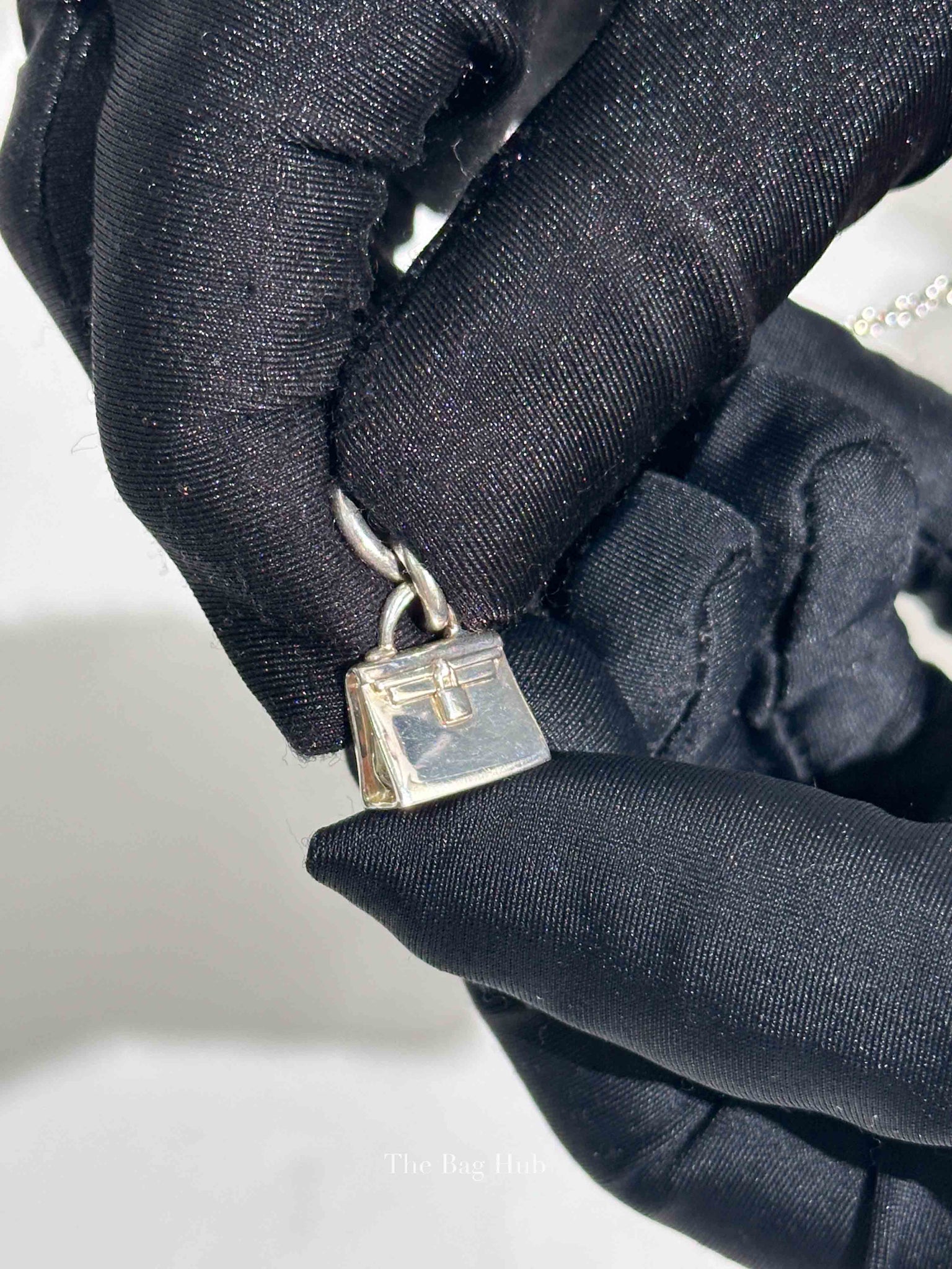 Hermes Silver Amulettes Kelly Pendant Necklace