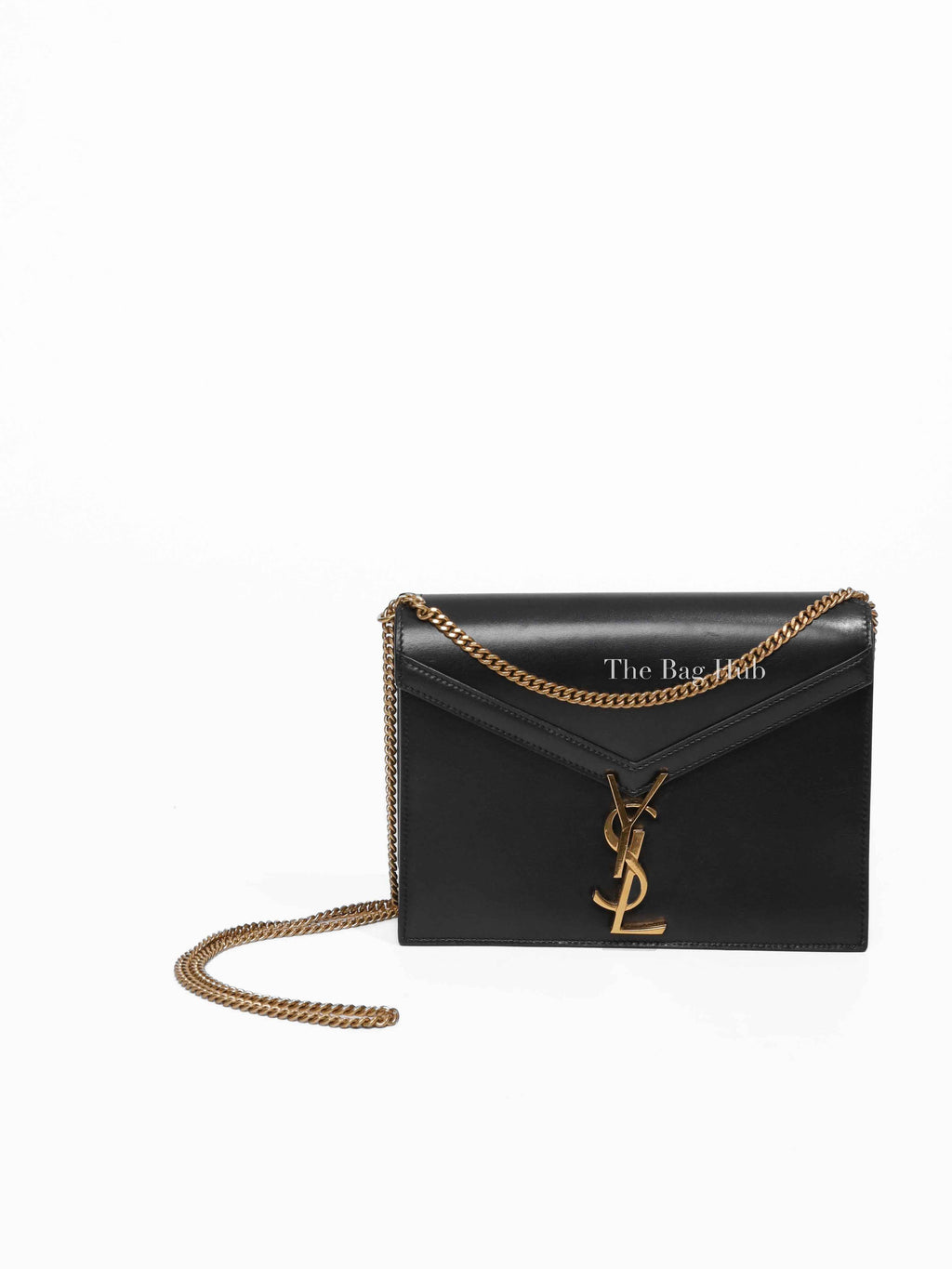 Saint Laurent Black Smooth Calfskin Monogram Cassandra Medium Bag