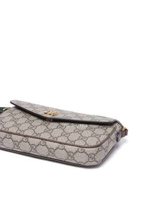 Gucci Beige/Ebony GG Supreme Canvas Ophidia Mini Crossbody Bag