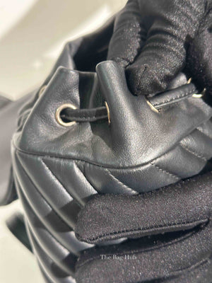 Chanel Black Leather Chevron Quilted Urban Spirit Backpack