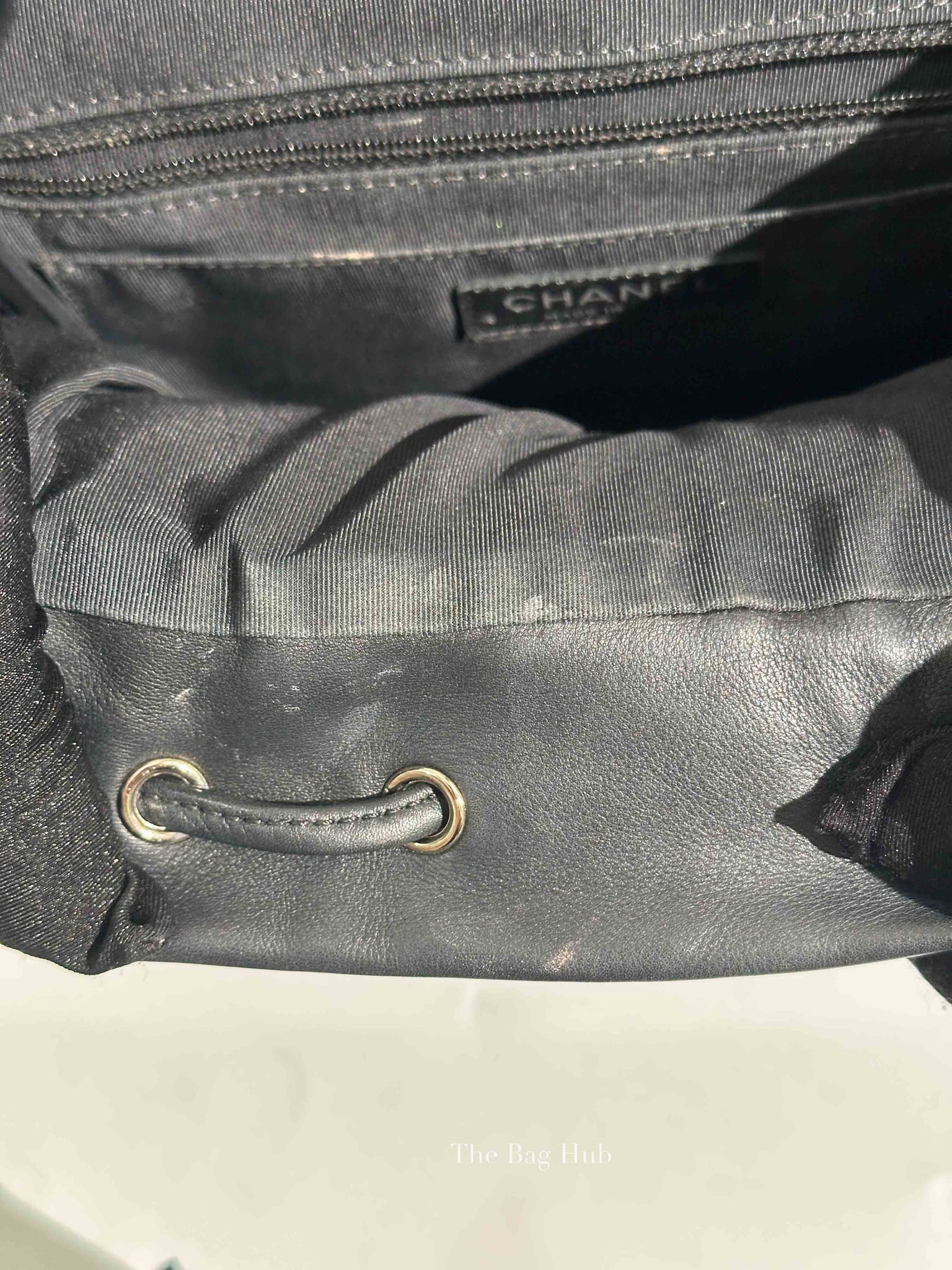 Chanel Black Leather Chevron Quilted Urban Spirit Backpack