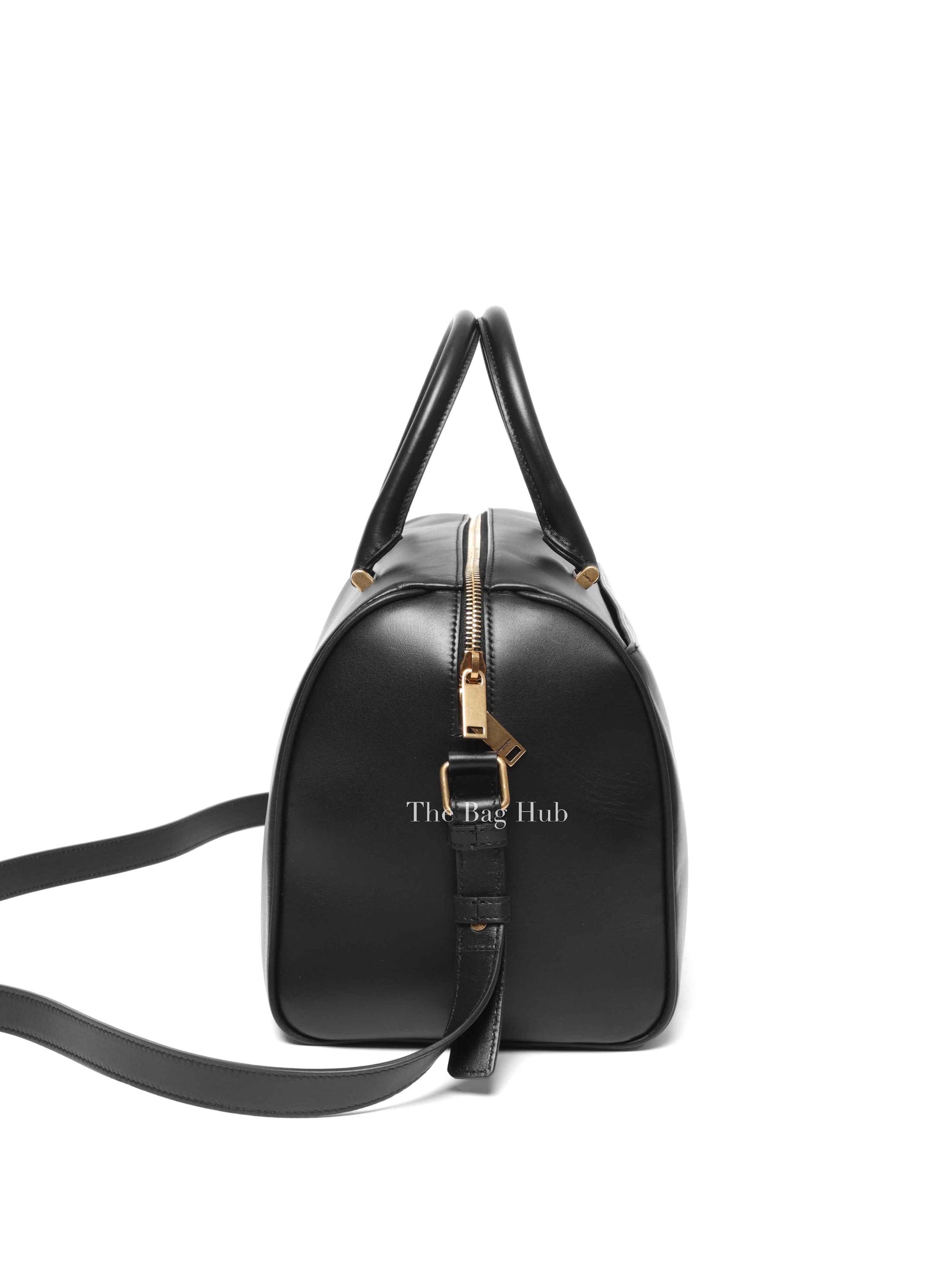 Saint Laurent Black Leather Classic Duffle Bag