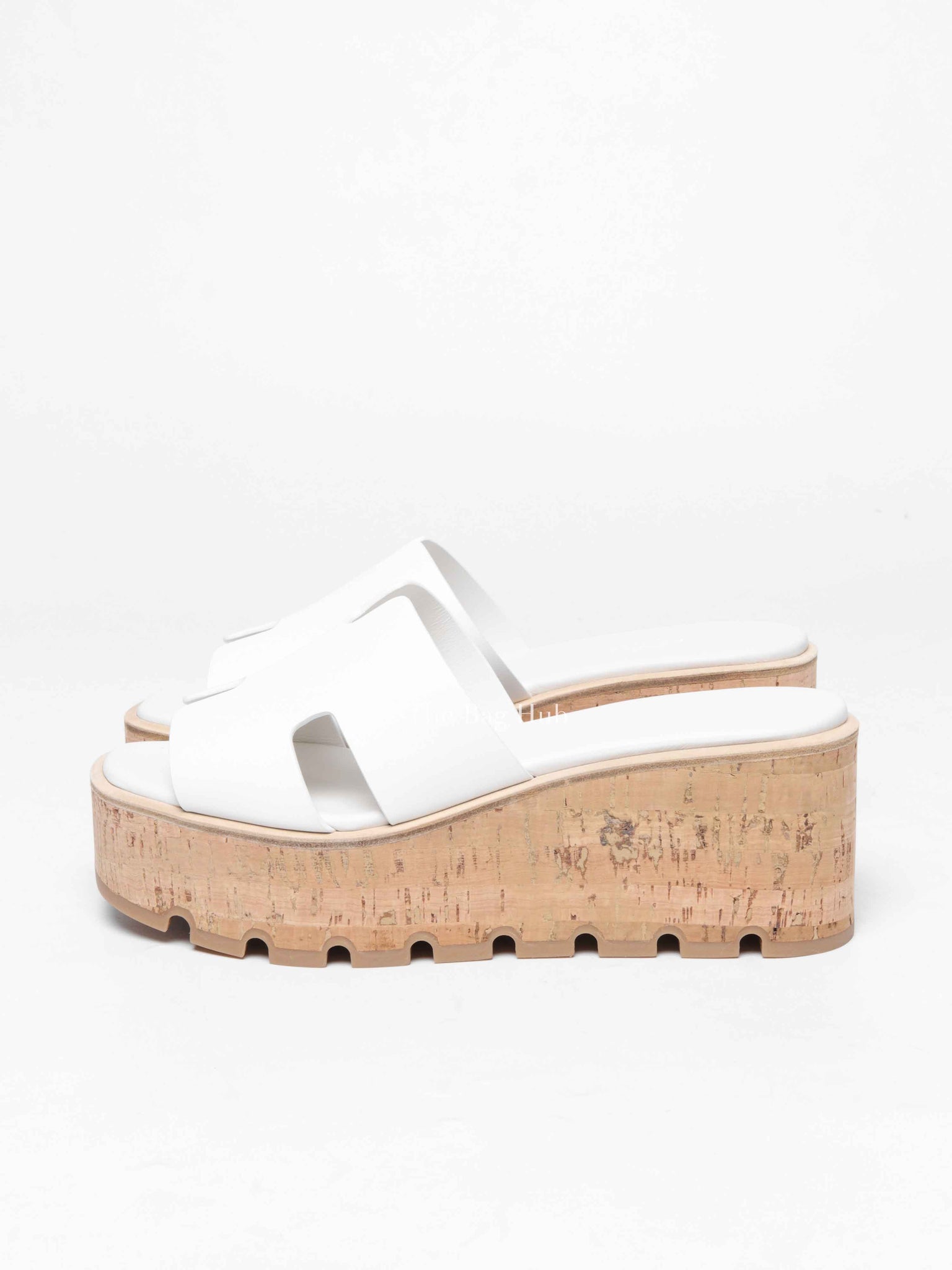 Hermes Blanc Calfskin Eze Sandals Size 39