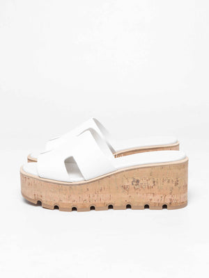 Hermes Blanc Calfskin Eze Sandals Size 39