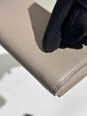 Celine Gray Leather Long Snap Wallet