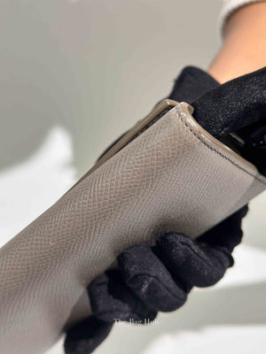 Celine Gray Leather Long Snap Wallet
