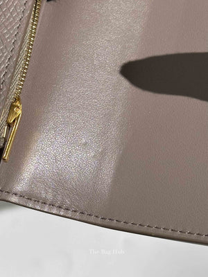 Celine Gray Leather Long Snap Wallet