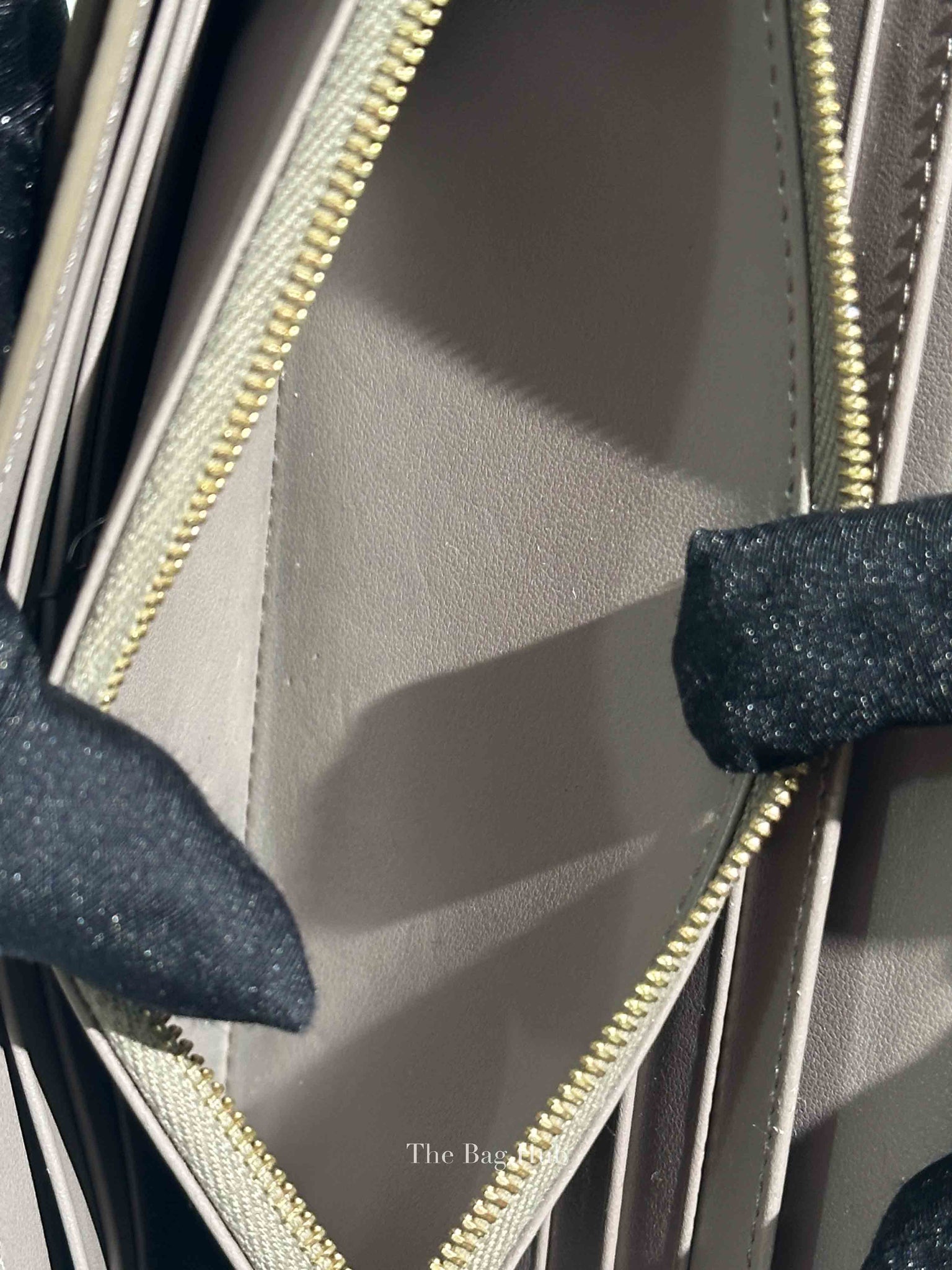 Celine Gray Leather Long Snap Wallet