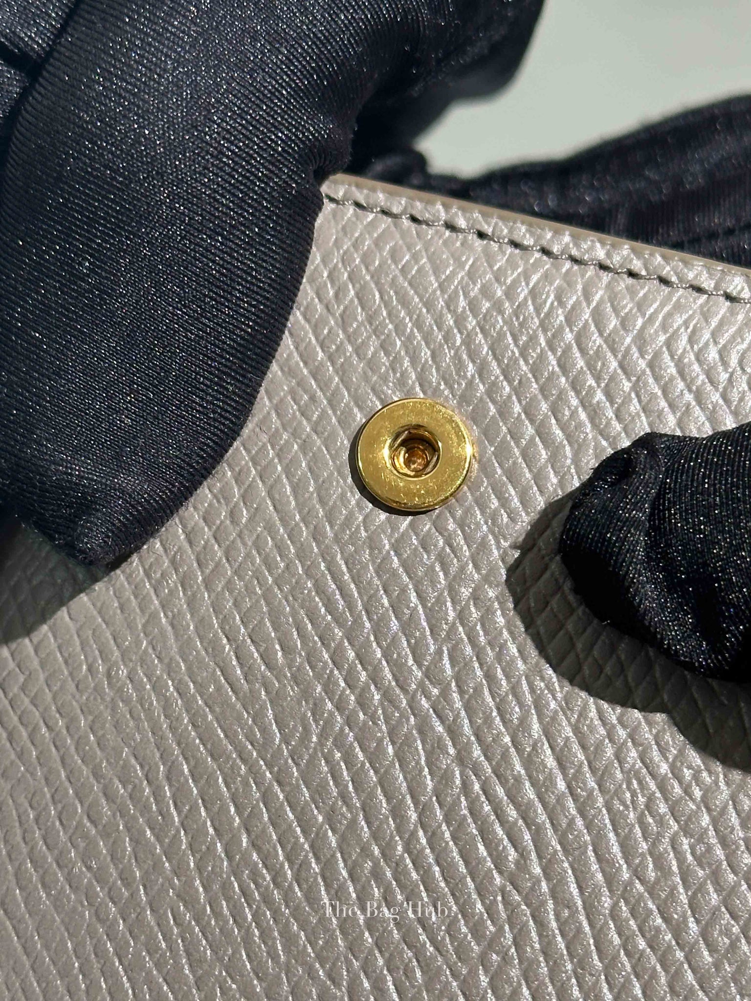 Celine Gray Leather Long Snap Wallet
