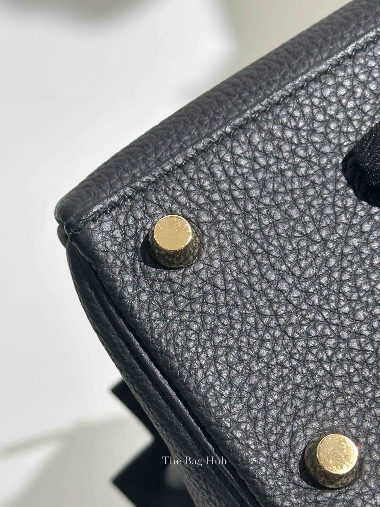 Hermes Black Togo Leather Kelly Retourne 25 GHW
