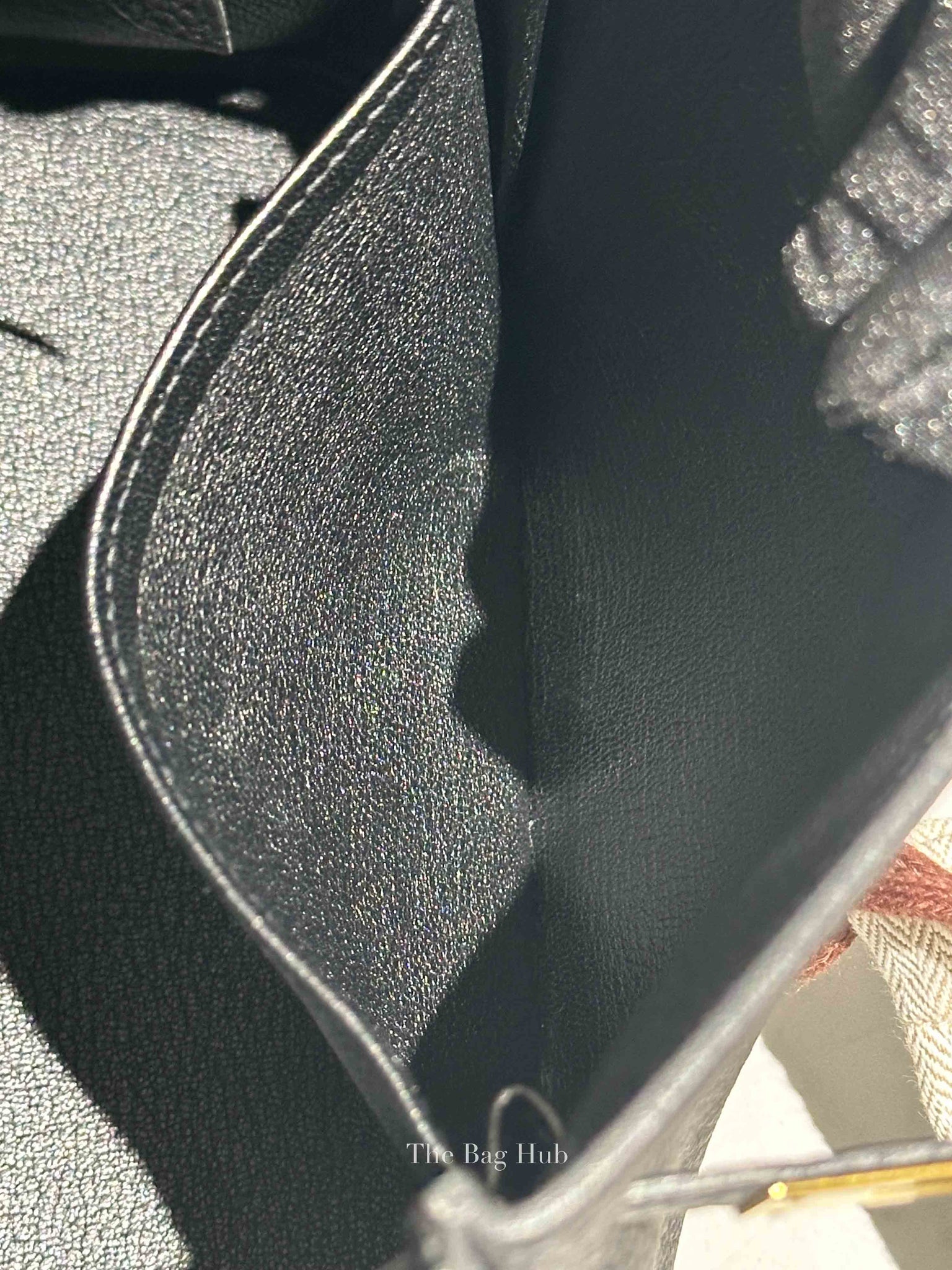 Hermes Black Togo Leather Kelly Retourne 25 GHW