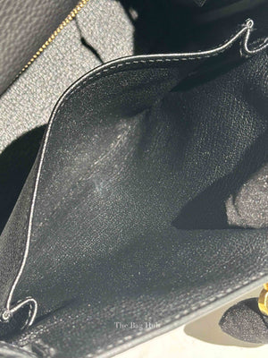 Hermes Black Togo Leather Kelly Retourne 25 GHW