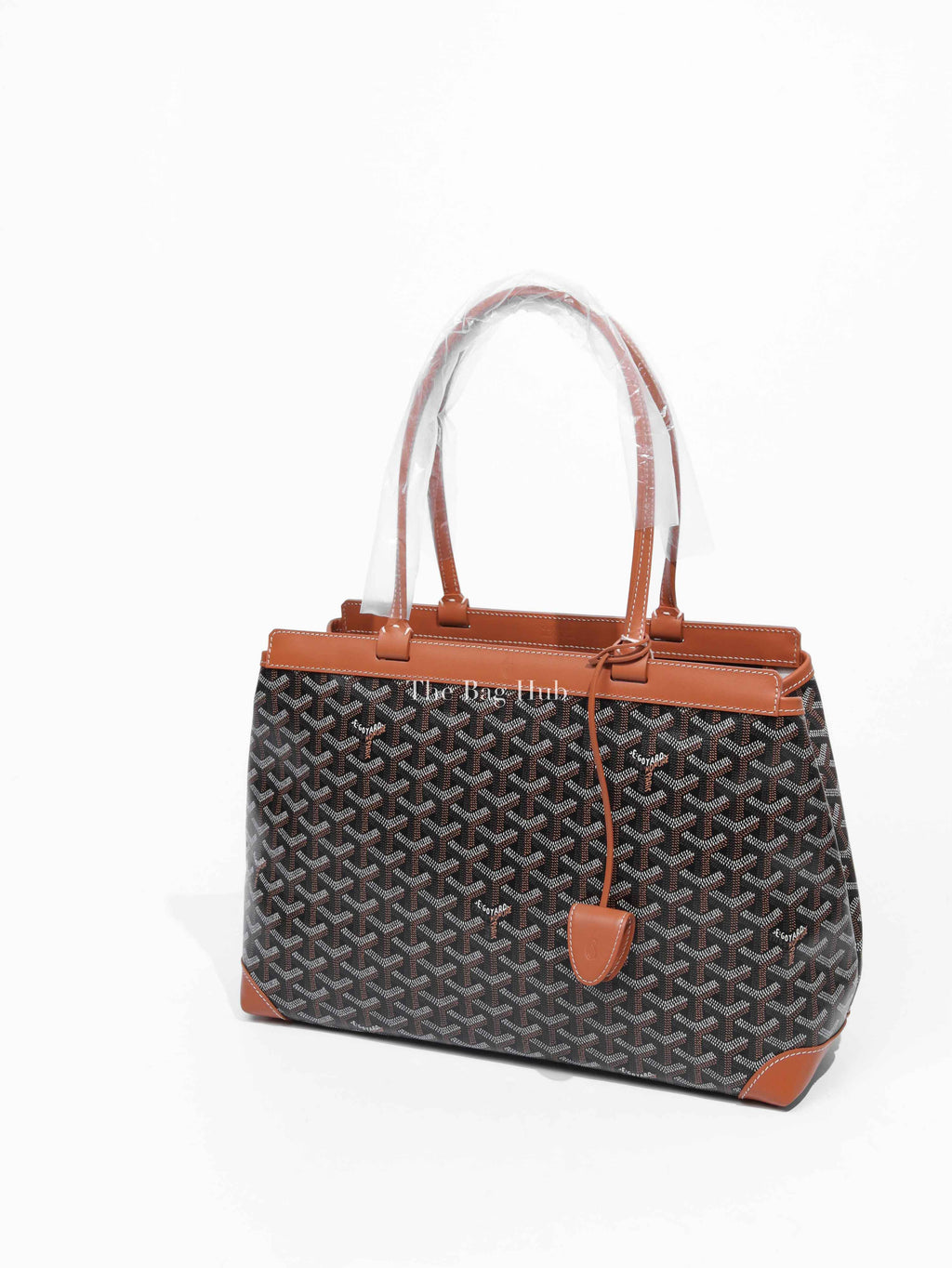 Goyard Black/Tan Goyardine Bellechasse PM Bag
