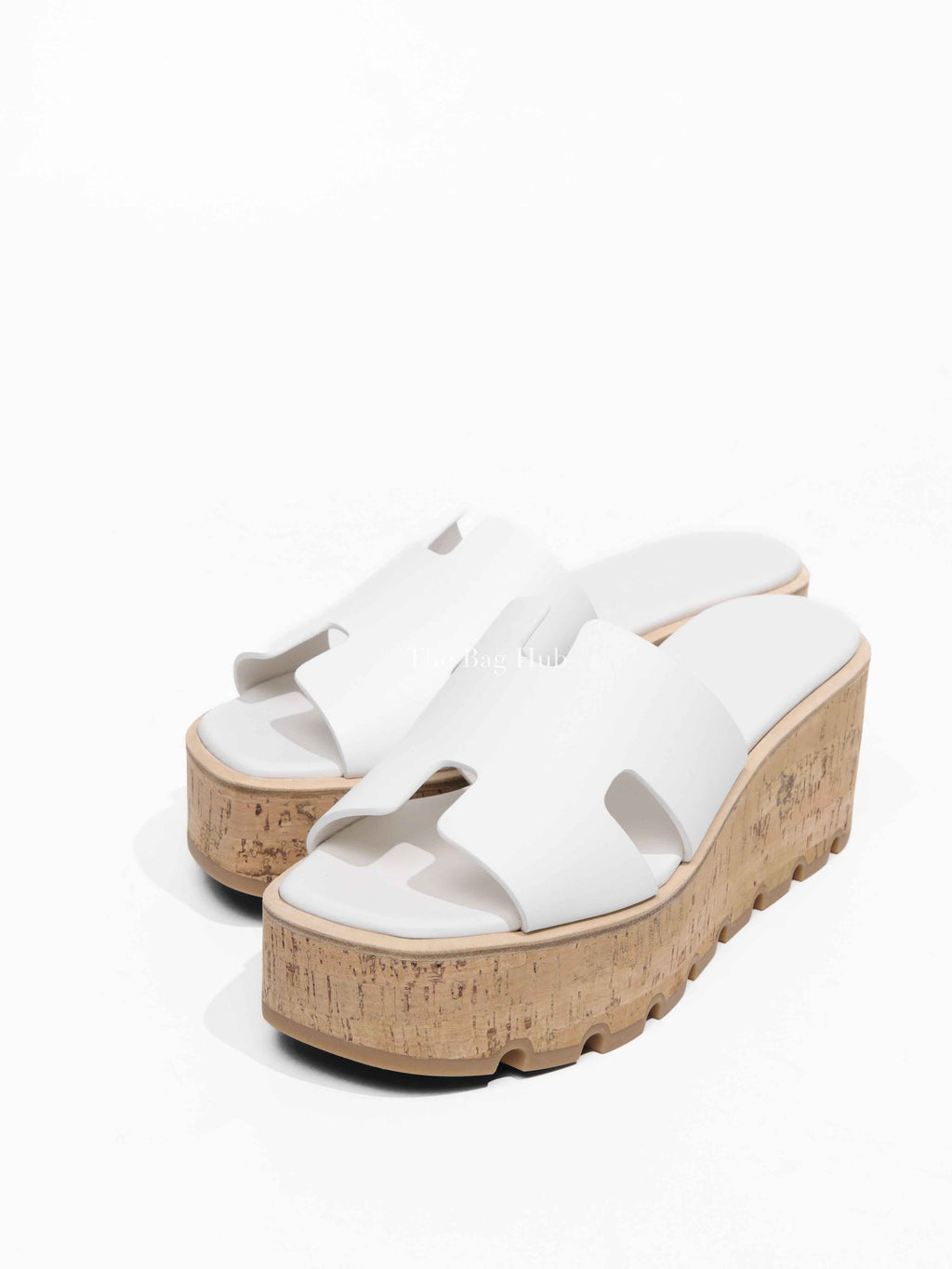 Hermes Blanc Calfskin Eze Sandals Size 39
