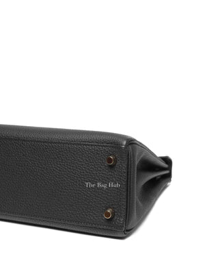 Hermes Black Togo Leather Kelly Retourne 25 GHW
