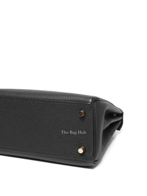 Hermes Black Togo Leather Kelly Retourne 25 GHW