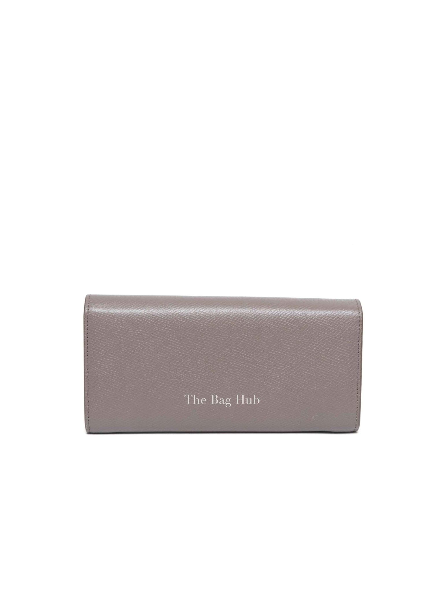 Celine Gray Leather Long Snap Wallet