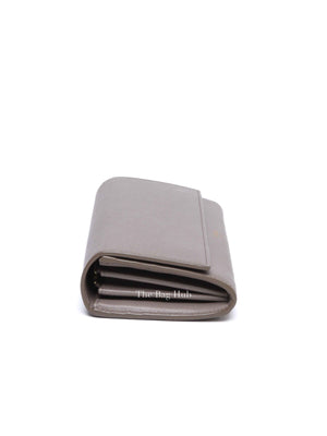 Celine Gray Leather Long Snap Wallet