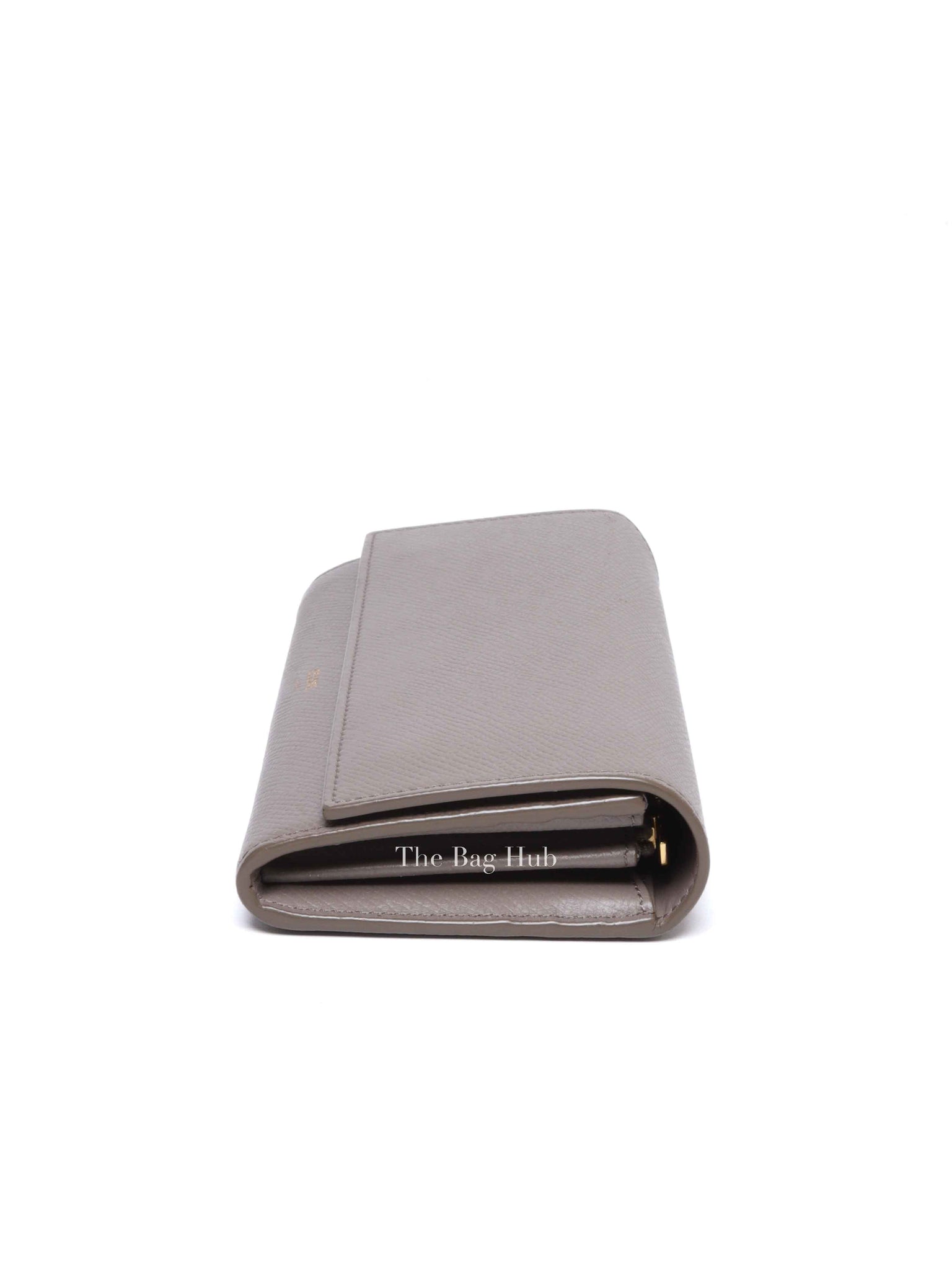 Celine Gray Leather Long Snap Wallet
