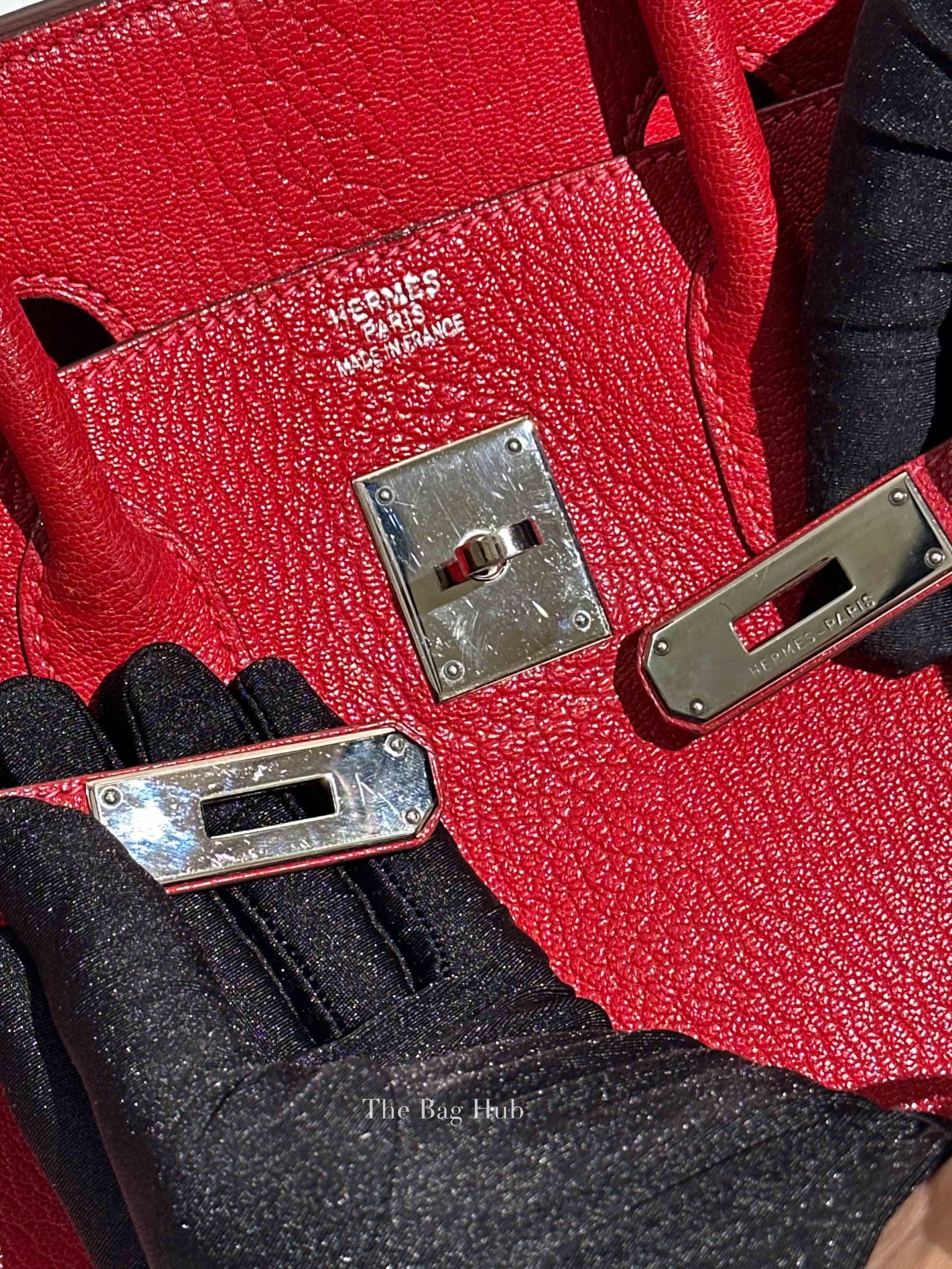 Hermes Rubis Leather Birkin 35 Bag