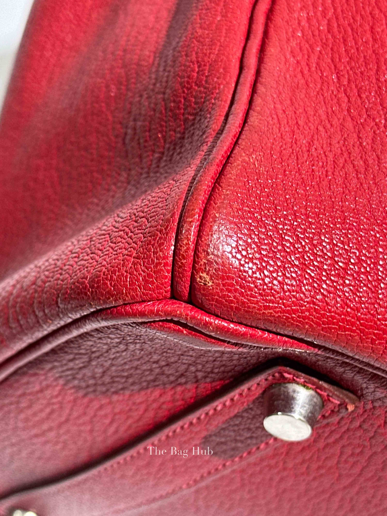 Hermes Rubis Leather Birkin 35 Bag