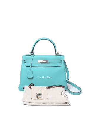 Hermes Tiffany Blue (Blue Atoll) Togo Kelly 28 Handbag PHW