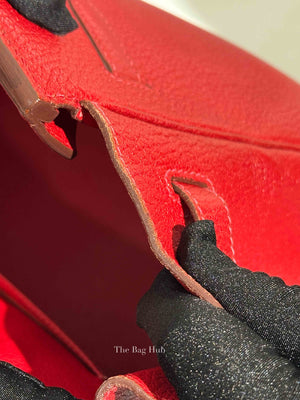 Hermes Rubis Leather Birkin 35 Bag