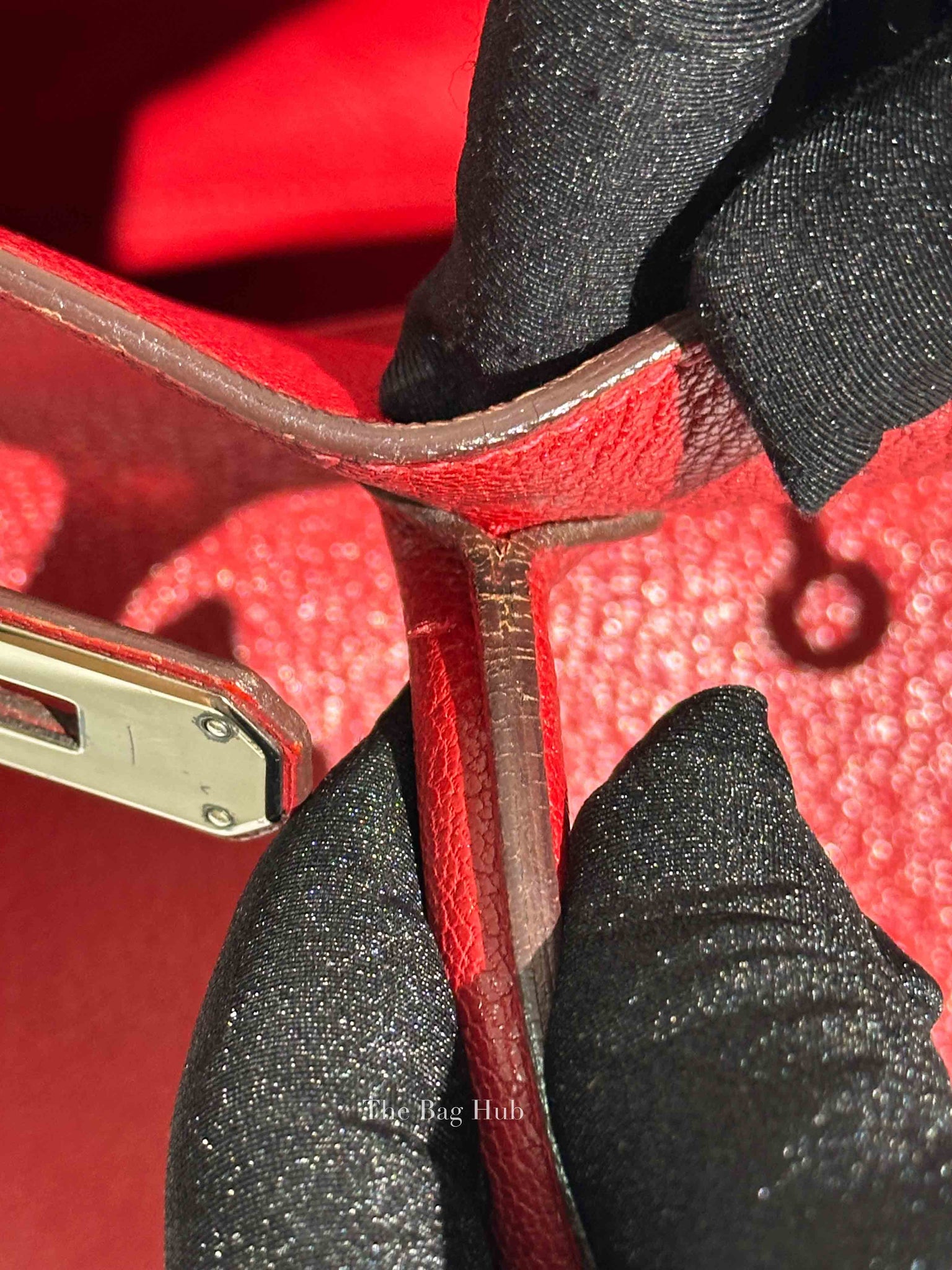 Hermes Rubis Leather Birkin 35 Bag