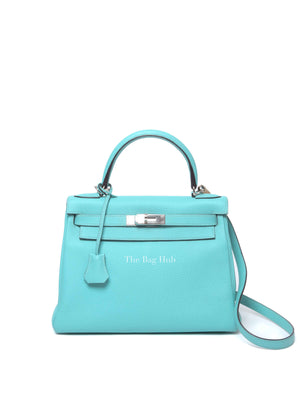 Hermes Tiffany Blue (Blue Atoll) Togo Kelly 28 Handbag PHW