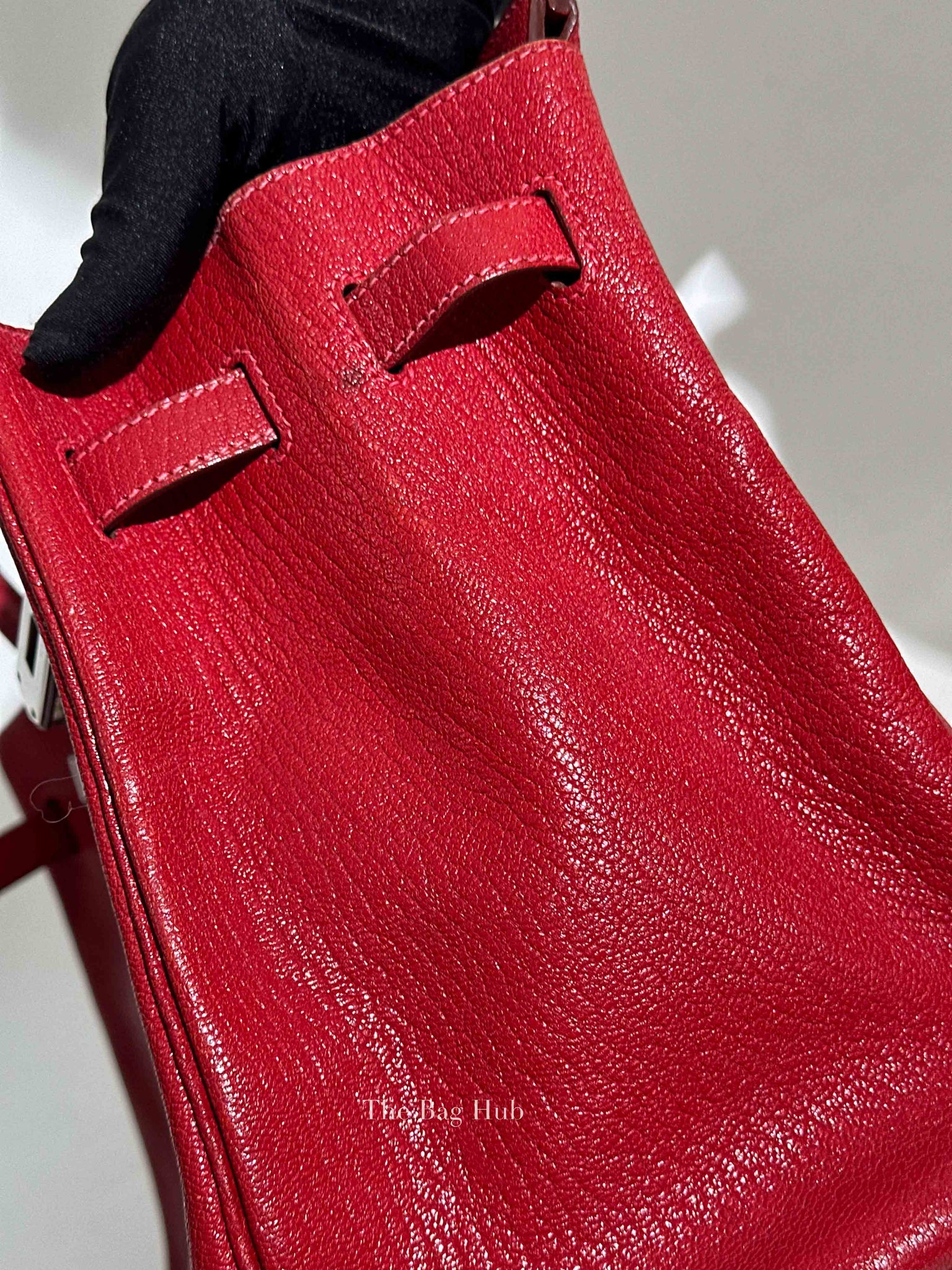 Hermes Rubis Leather Birkin 35 Bag
