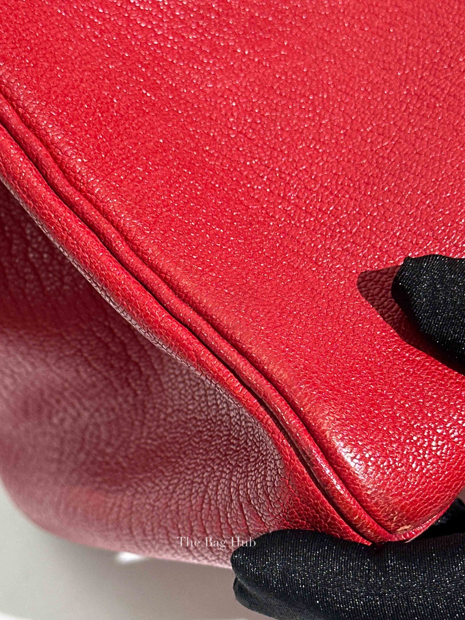 Hermes Rubis Leather Birkin 35 Bag