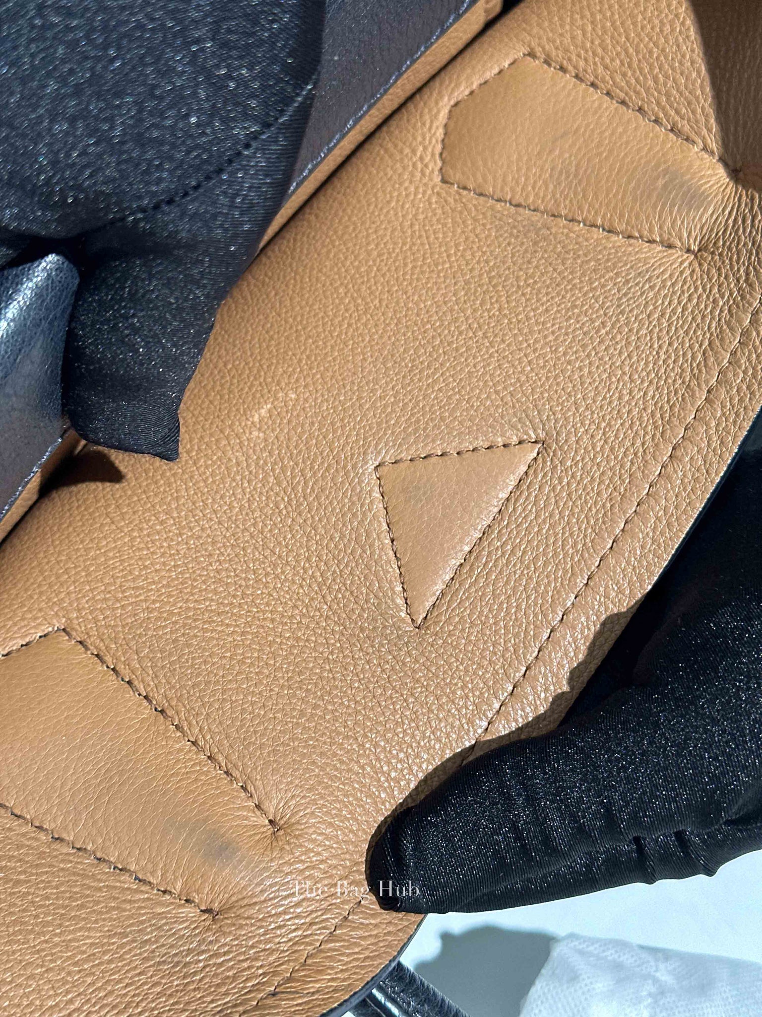 Prada Nero Vitello Daino Double Handle Tote Bag 1BG007 w/o Strap
