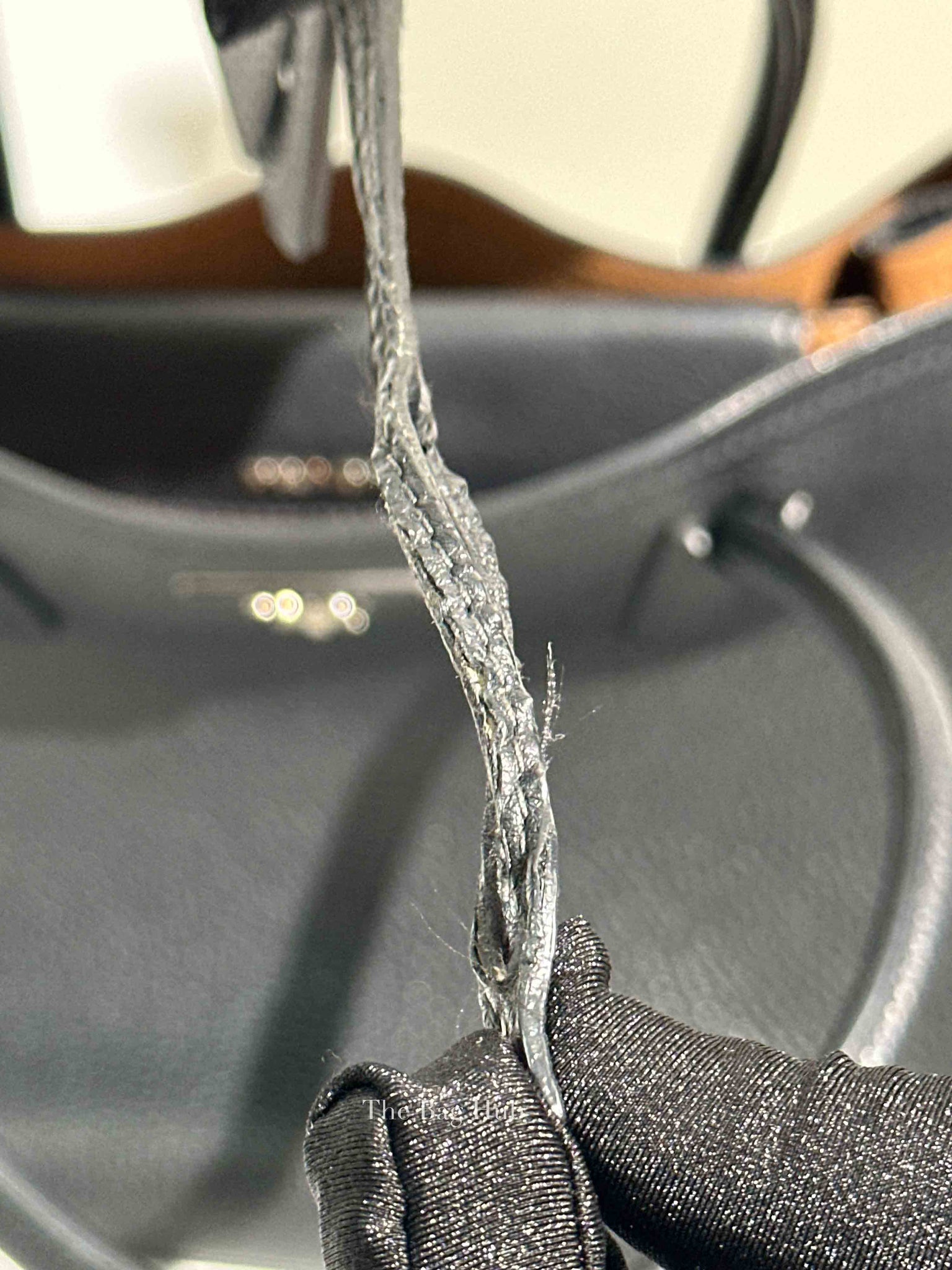 Prada Nero Vitello Daino Double Handle Tote Bag 1BG007 w/o Strap
