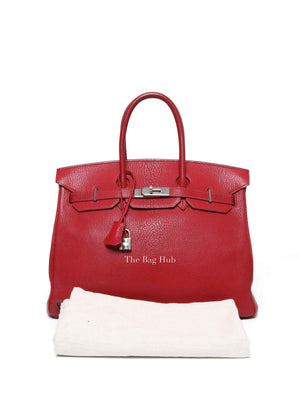 Hermes Rubis Leather Birkin 35 Bag