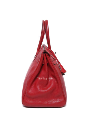 Hermes Rubis Leather Birkin 35 Bag