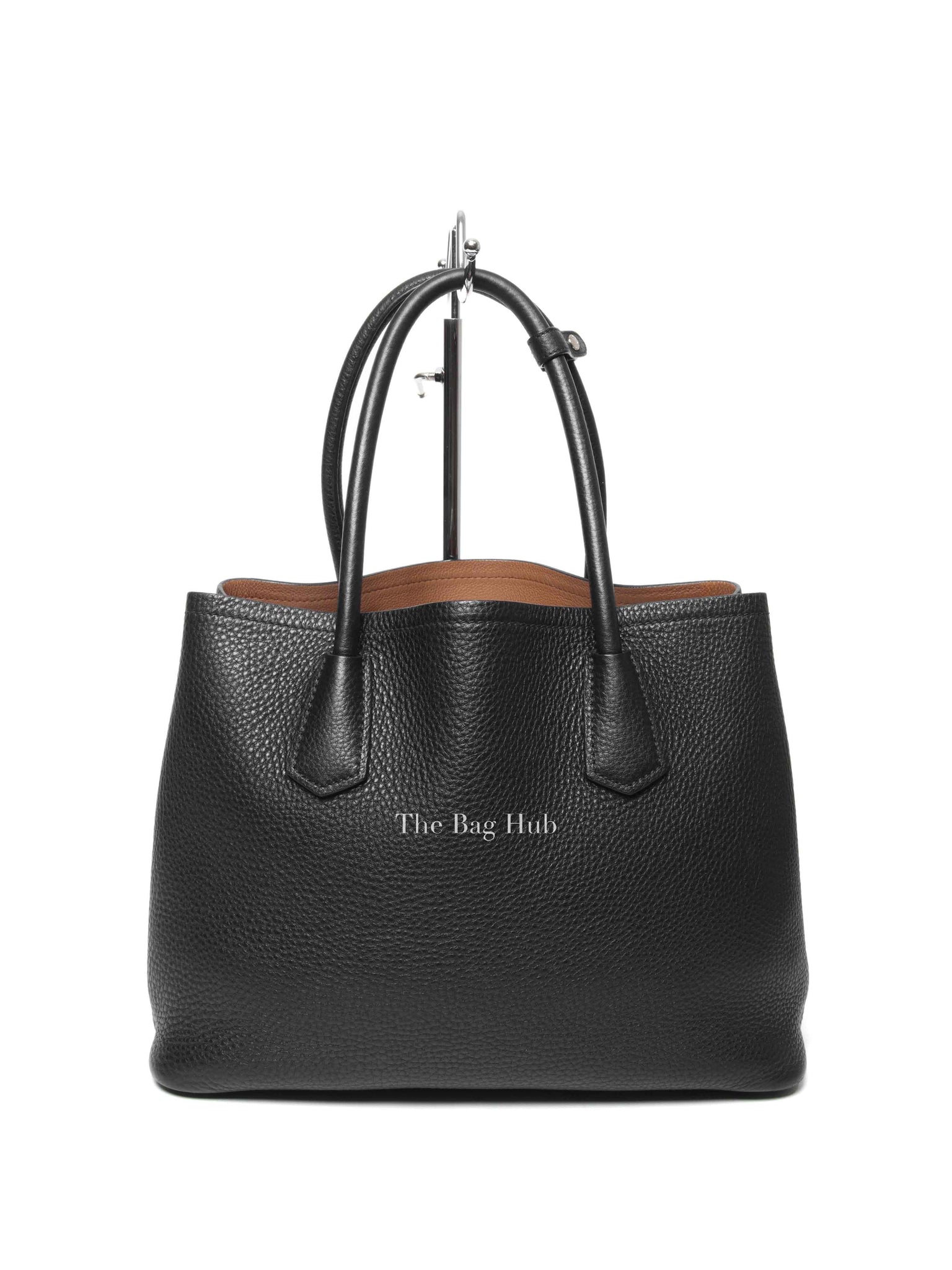 Prada Nero Vitello Daino Double Handle Tote Bag 1BG007 w/o Strap